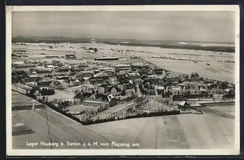 AK Lager Heuberg, Blick auf den Ort vom Flugzeug aus