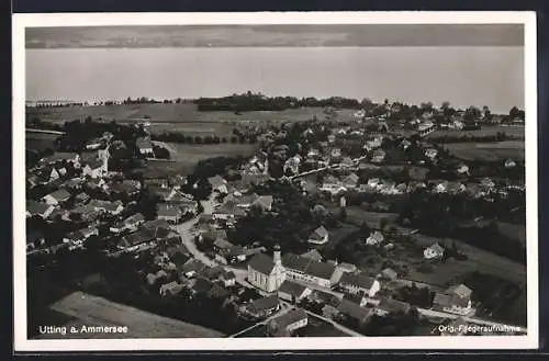 AK Utting a. Ammersee, Totalansicht, Fliegeraufnahme