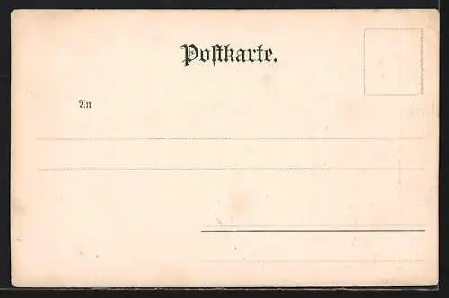 AK Stuttgart, Hirschstrasse mit Reitern