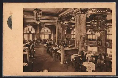 AK Berlin-Tiergarten, Das Café Vaterland, Betrieb Kempinski, Innenansicht, Potsdamer Platz