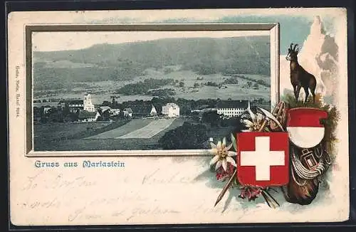 AK Mariastein, Teilansicht mit Kirche