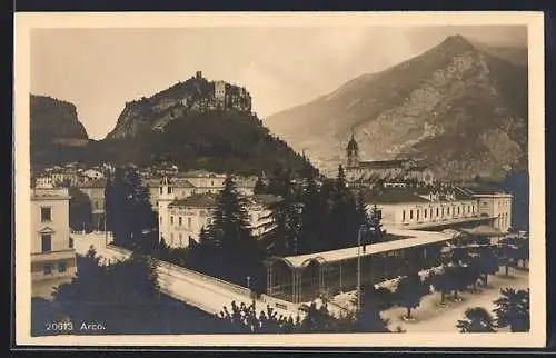 AK Arco, Hotel & Pension Germania, Bes. Oskar Schlegel, Ortsansicht