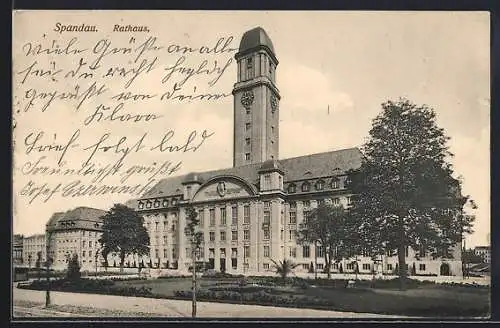 AK Berlin-Spandau, Ansicht vom Rathaus