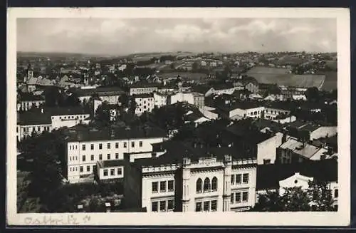 AK Teschen, Blick über die Dächer, Kirche