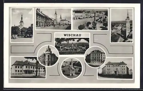 AK Wischau / Vyskov, Kirche, Gebäudeansicht, Denkmal