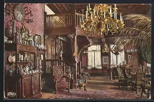 AK Marienbad, Prunkzimmer im Cafè Egerländer