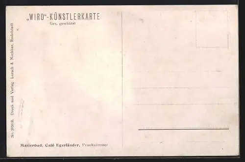 AK Marienbad, Prunkzimmer im Cafè Egerländer