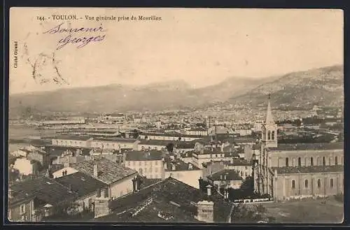 AK Toulon, Vue générale prise du Mourillon