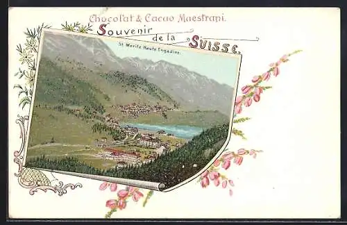 Lithographie St. Moritz, Panorama