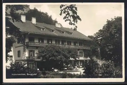 AK Hohenaschau bei Prien, Burghotel mit Garten