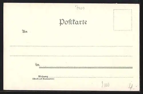 AK Stuttgart, Denkmal Kaiser Wilhelm, Altes Schloss und Wappen
