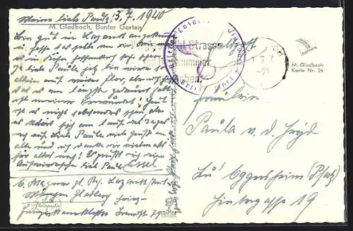 AK M.-Gladbach, Bunter Garten