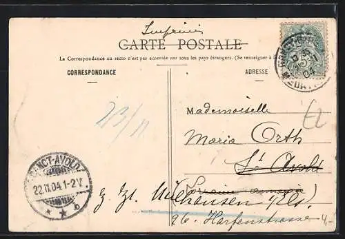 AK Nancy, Porte St-Nicolas mit Geschäften