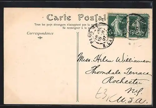 AK Paris, Perspective de la rue de la Paix, Pferdekutsche