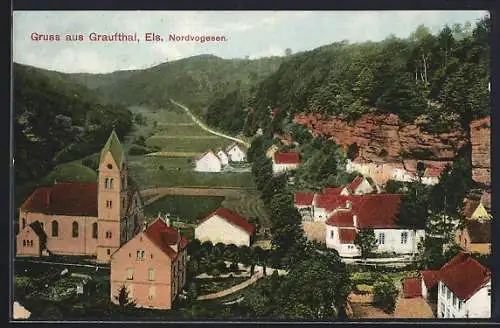 AK Graufthal /Els., Ortsansicht im Tallauf