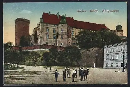 AK Krakau-Krakow, Königsschloss auf dem Wawel