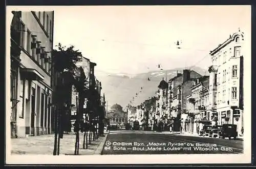 AK Sofia, Boul. Marie Louise mit Witoscha Geb.