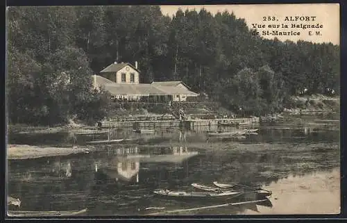 AK Alfort, Vue sur la Baignade de St-Maurice