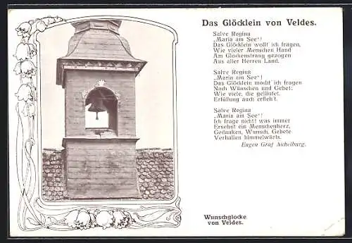 AK Bled / Veldes, Wunschglocke, Gedicht: Das Glöcklein von Veldes