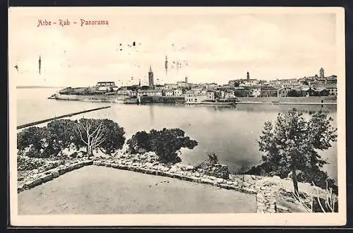 AK Arbe / Rab, Teilansicht der Ortschaft
