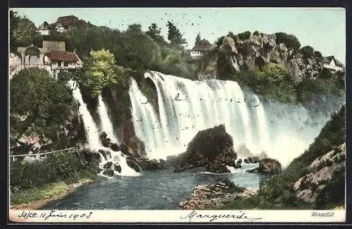 AK Jajce, Wasserfall bei der Stadt