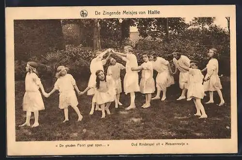 AK Halle, De Zingende Meisjes, De gouden Poort gaat open, tanzende Kinder
