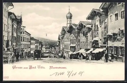 AK Bad Tölz, Marktstrasse mit Geschäften und Passanten