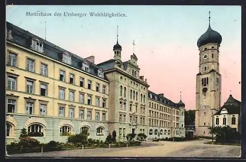 AK Ursberg, Ansicht vom Mutterhaus der Ursberger Wohltätigkeiten