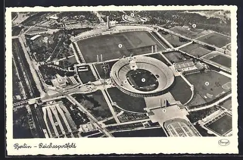 AK Berlin, Reichssportfeld, Stadion, Ost-Tor, Schwimmstadion, Liegewisen, Maifeld, Dietr.-Eck.-Bühne, Reiterplatz...