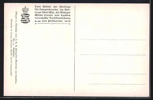 Künstler-AK Sächsische Schützen, nach dem Gemälde Prinzessin Mathilde von Sachsen