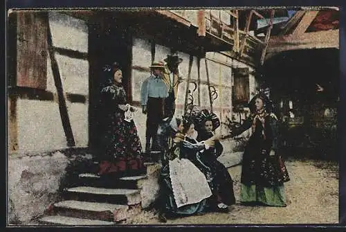 AK In einem elsässischen Bauernhaus