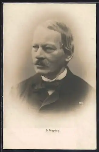 AK Portrait des Dichters G. Freytag