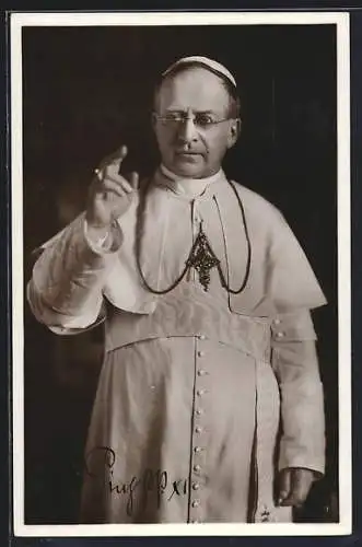 AK Papst Pius XI. in seinem weissen päpstlichen Gewand