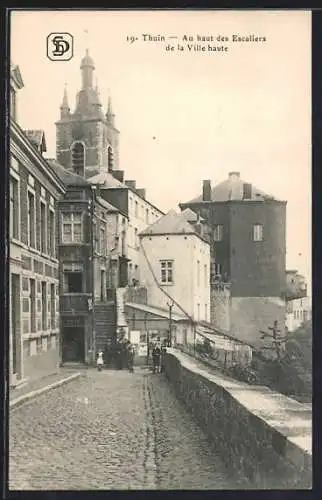 AK Thuin, Au haut des Escaliers de la Villa haute