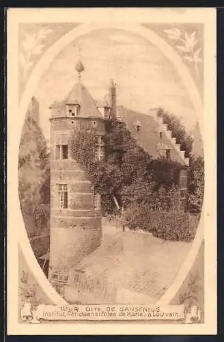 AK Louvain, tour dite de Jansénius, institut Paridaens