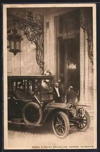 AK Brüssel, Chauffeur am Steuer einer Brabant Luxus-Limousine, Rückkehr von Bürgermeister Max 1918