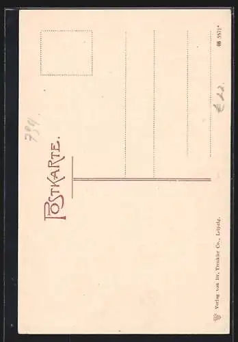 Künstler-AK Eugen Felle: Obermarchtal, Rechtenstein & Zwiefaltendorf a. d. Vogelschau