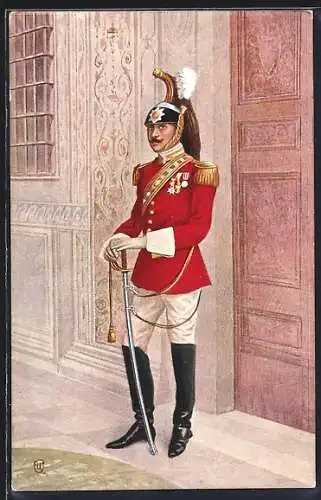 Künstler-AK Vaticano, Guardia Nobile in grande uniform, Nobelgarde