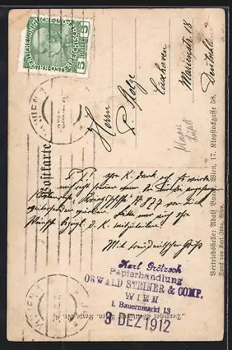 Künstler-AK W. Braun: Burschen heraus!, Patriotische Studenten