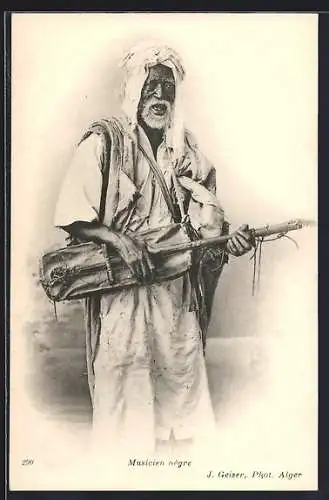 AK Musicien Nègre, Greiser afrikanischer Musiker