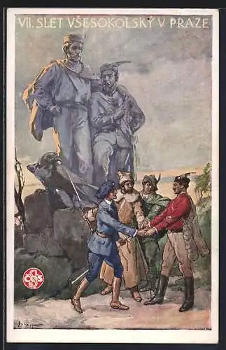 Künstler-AK Praha, VII. Slet Vsesokolký 1920