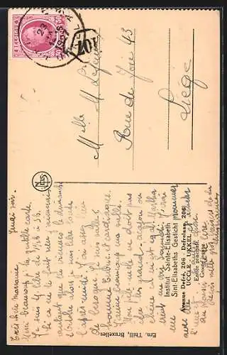 AK Uccle, Institut Sainte-Elisabeth, Avenue Defré 206, Entrée principale