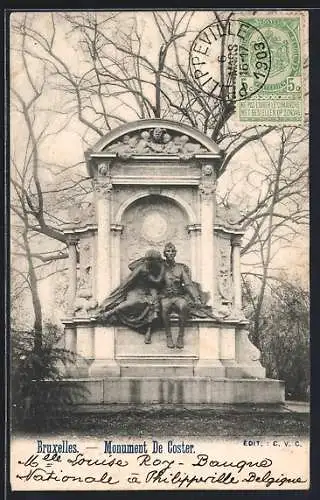 AK Bruxelles, Monument De Coster