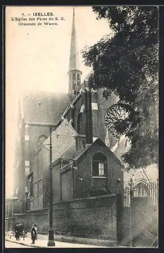 AK Ixelles, L`Eglise des Pères du S. C. Chaussée de Wavre