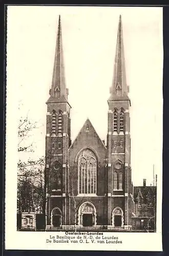 AK Oostacker-Lourdes, La Basilique de N.-D. de Lourdes