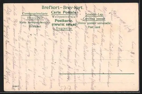 Künstler-AK Blumensprache in Liedern, Nelkenstrauss mit Liedtext und Noten