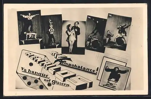 AK Akrobatengruppe Die Henrilos bei Kunststücken