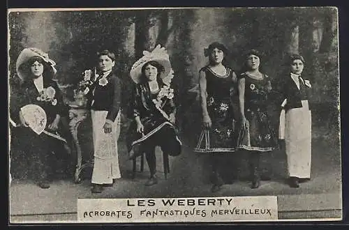 AK Les Weberty, Acrobates Fantastiques Merveilleux