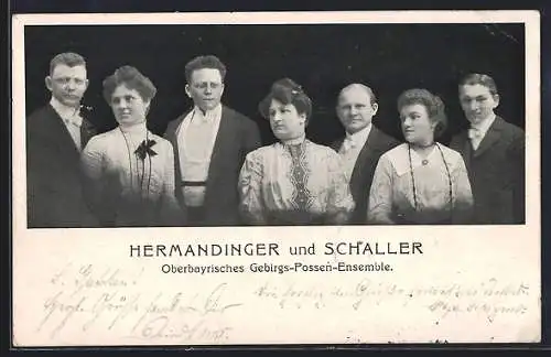 AK Hermandinger und Schaller, Oberbayrisches Gebirgs-Possen-Ensemble