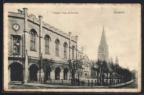 AK Sleaford, Market Place & Church